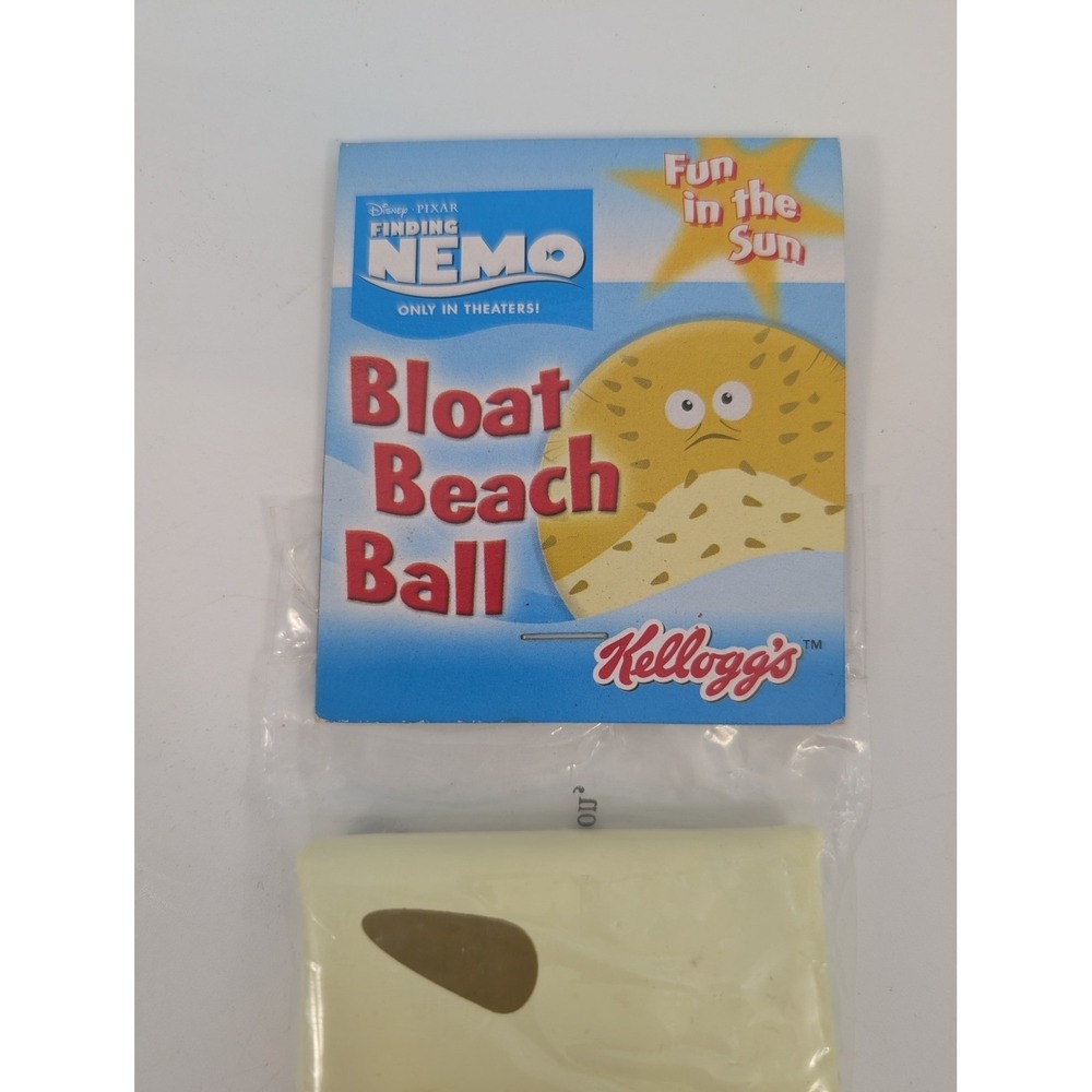 Vintage 2003 Kelloggs Disney Pixar Finding Nemo Bloat Beach Ball - Sealed - RARE - Picture 2 of 3